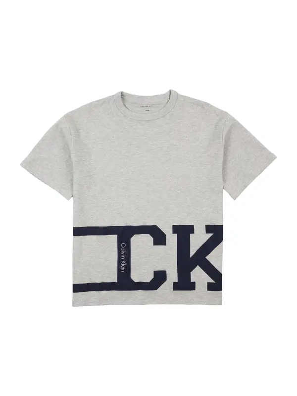Calvin Klein Jeans Calvin Klein Jeans Majica 'VARSITY'  pegasto siva / črna