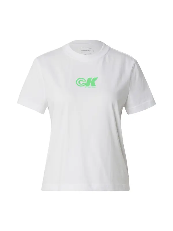 Calvin Klein Jeans Calvin Klein Jeans Majica  zelena / off-bela