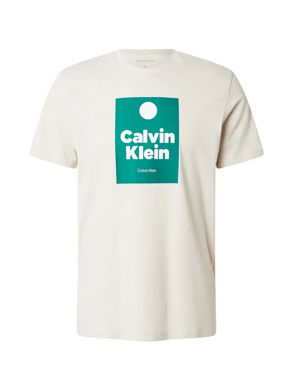 Calvin Klein Jeans Calvin Klein Jeans Majica  zelena / volneno bela