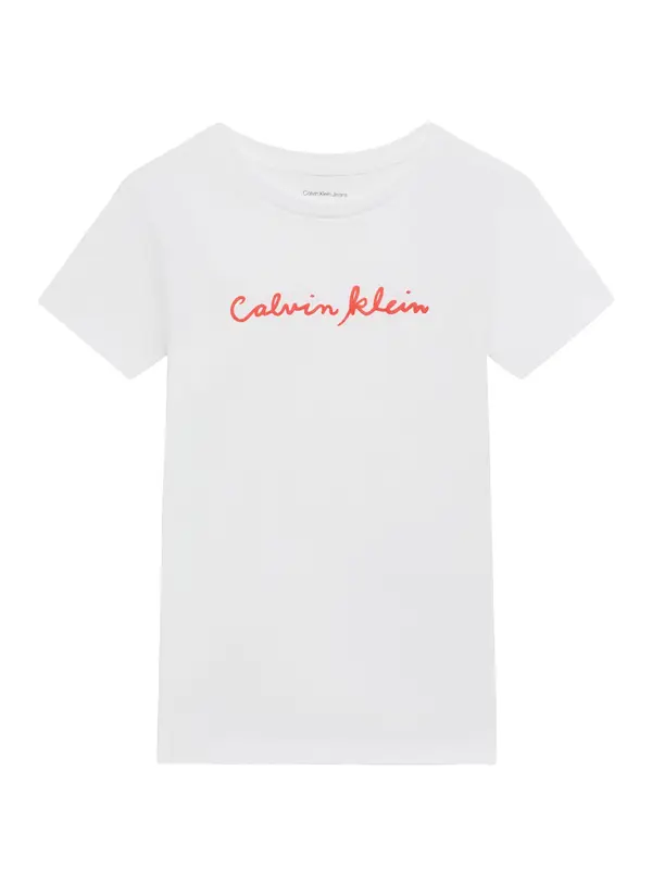 Calvin Klein Jeans Calvin Klein Jeans Majica  živo rdeča / bela