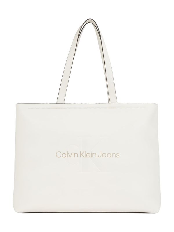 Calvin Klein Jeans Calvin Klein Jeans Nakupovalna torba  bež / bela