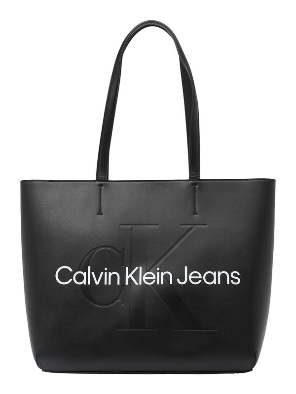 Calvin Klein Jeans Calvin Klein Jeans Nakupovalna torba  črna / bela