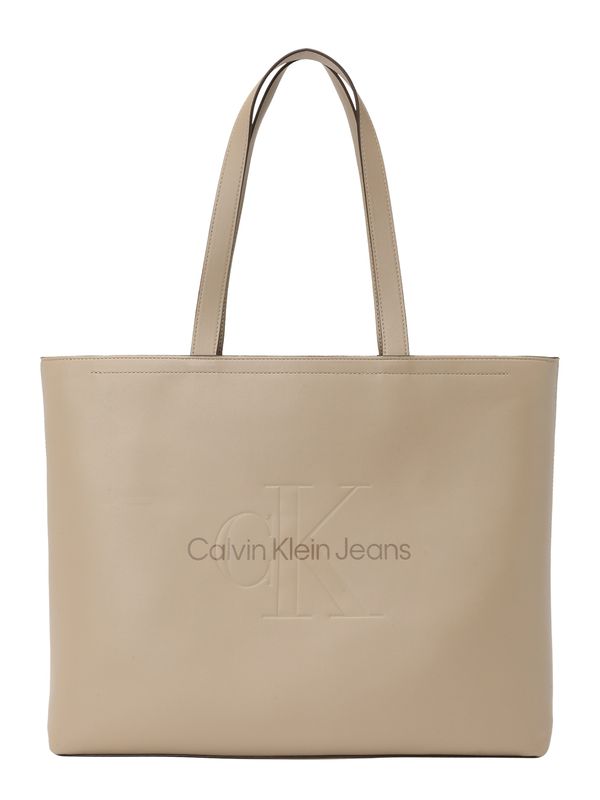 Calvin Klein Jeans Calvin Klein Jeans Nakupovalna torba  ecru / siva