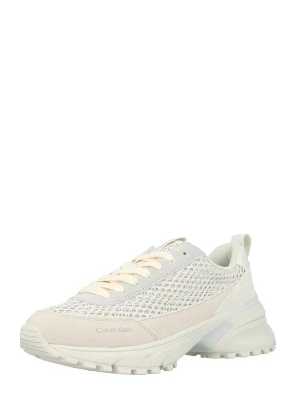 Calvin Klein Jeans Calvin Klein Jeans Nizke superge 'HIKE RUNNER'  kit / pesek / svetlo siva / bela