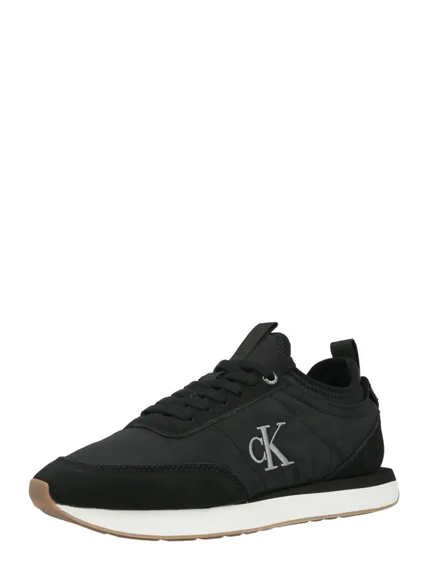Calvin Klein Jeans Calvin Klein Jeans Nizke superge 'RETRO RUNNER'  črna / srebrna