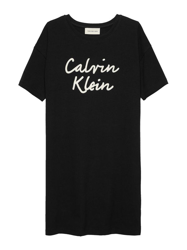 Calvin Klein Jeans Calvin Klein Jeans Obleka  črna / off-bela