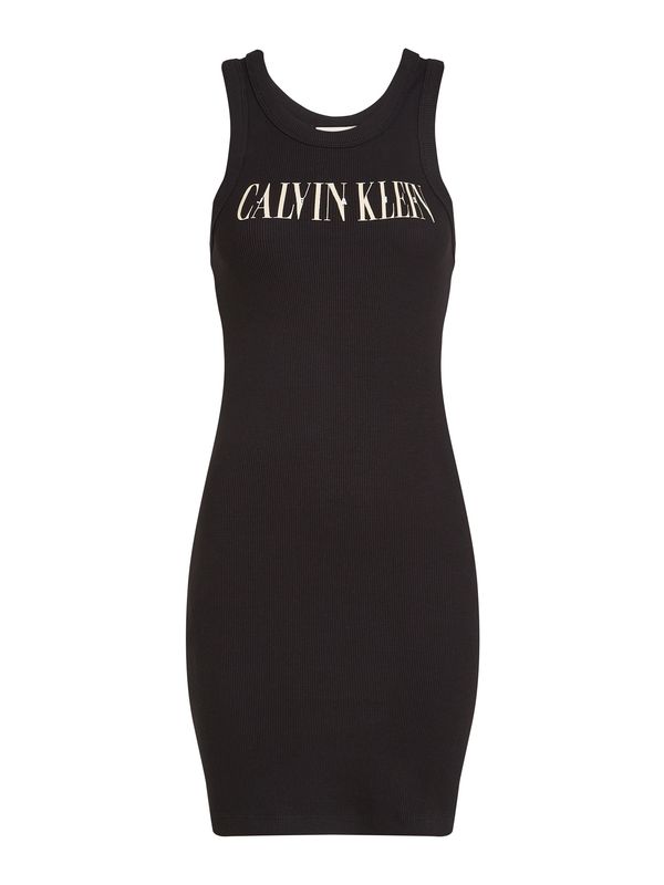 Calvin Klein Jeans Calvin Klein Jeans Obleka  ecru / črna