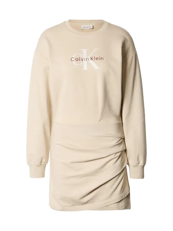 Calvin Klein Jeans Calvin Klein Jeans Obleka  ecru / rdeča / bela