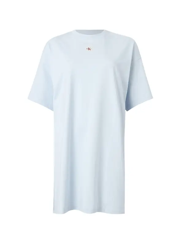 Calvin Klein Jeans Calvin Klein Jeans Obleka 'Oversized Monologo Mini'  svetlo modra