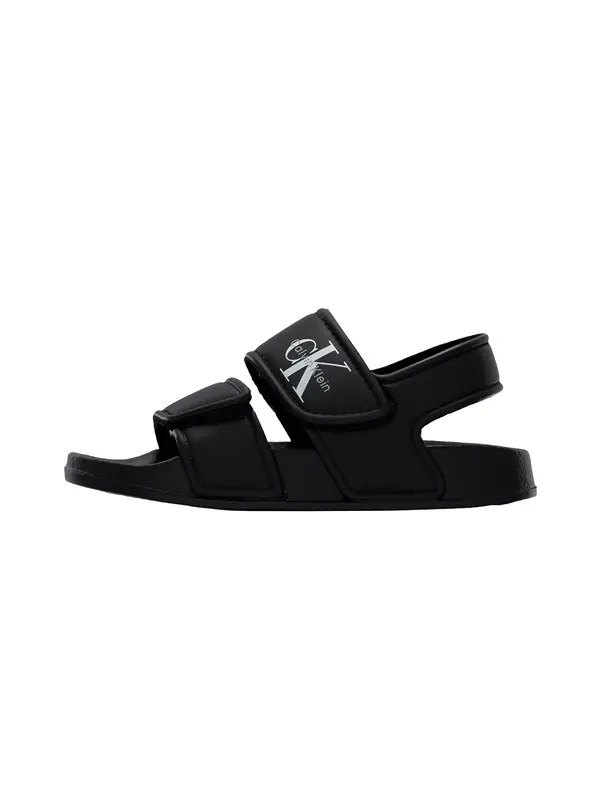 Calvin Klein Jeans Calvin Klein Jeans Odprti čevlji 'NICO'  siva / črna / off-bela