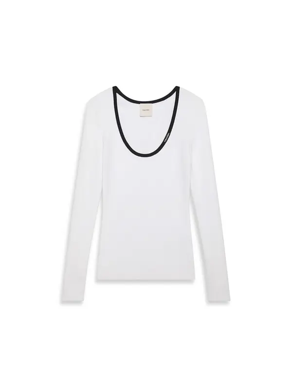 Calvin Klein Jeans Calvin Klein Jeans Pulover  črna / bela
