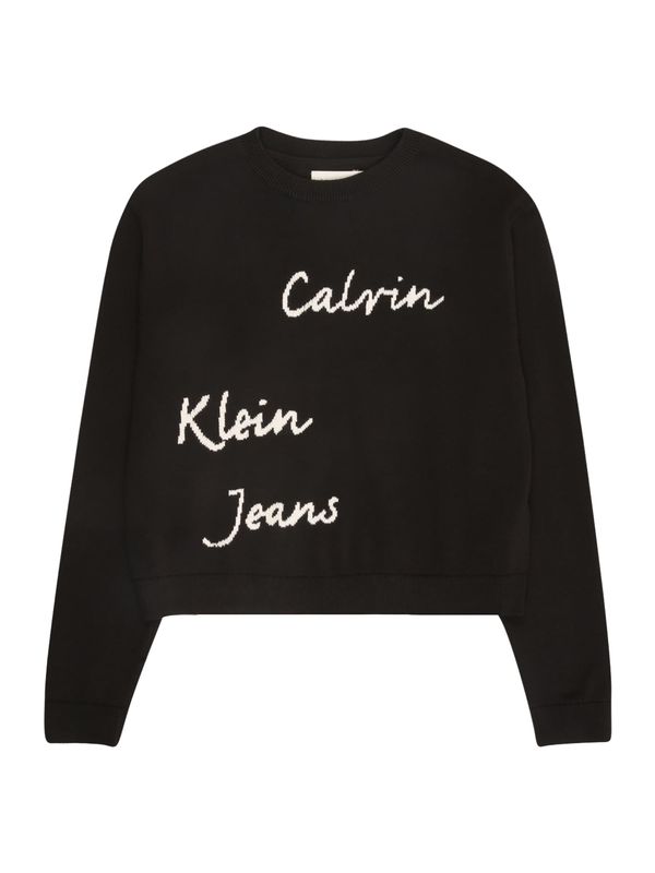 Calvin Klein Jeans Calvin Klein Jeans Pulover  kremna / črna