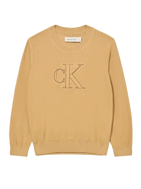 Calvin Klein Jeans Calvin Klein Jeans Pulover  pesek / črna