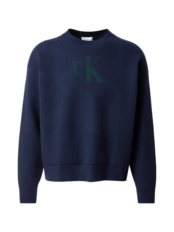 Calvin Klein Jeans Calvin Klein Jeans Pulover  temno modra / temno zelena