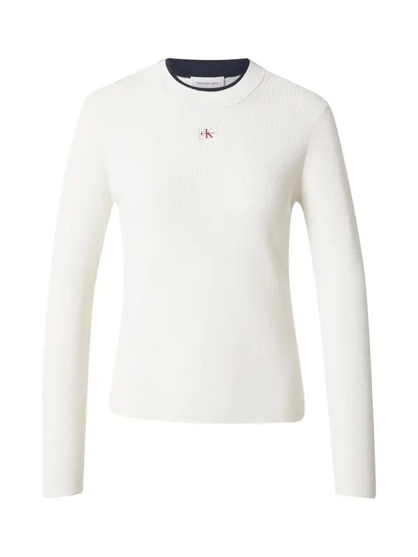Calvin Klein Jeans Calvin Klein Jeans Pulover 'Textured Long Sleeve'  bela