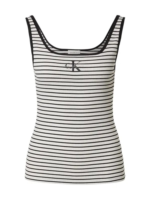 Calvin Klein Jeans Calvin Klein Jeans Top  črna / bela