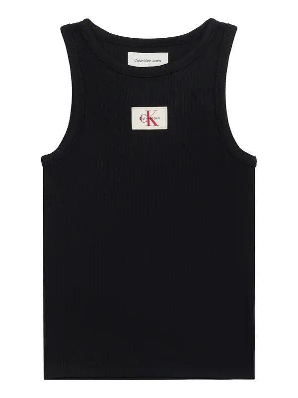 Calvin Klein Jeans Calvin Klein Jeans Top 'Monologo Patch Tank'  črna