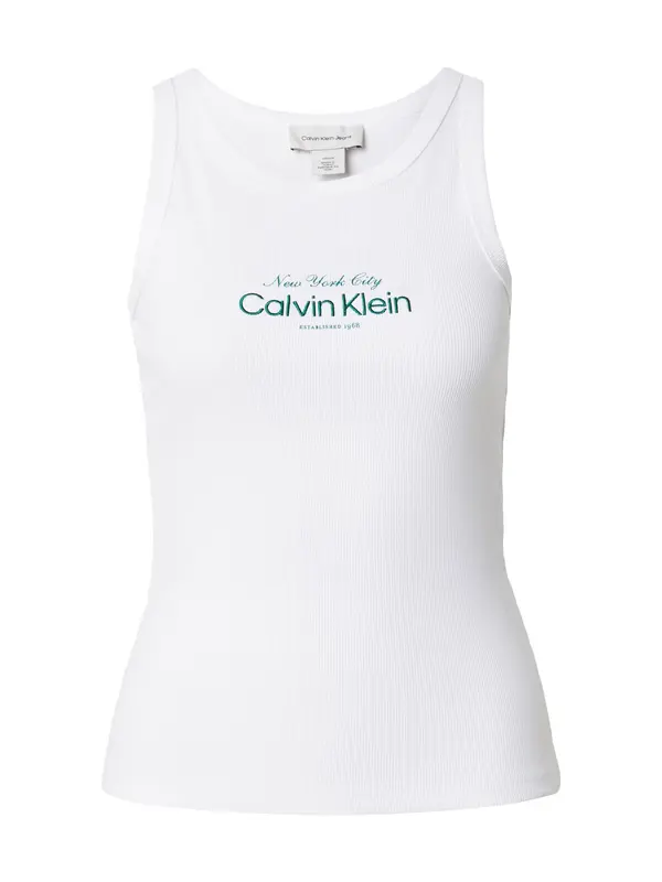 Calvin Klein Jeans Calvin Klein Jeans Top  temno zelena / bela