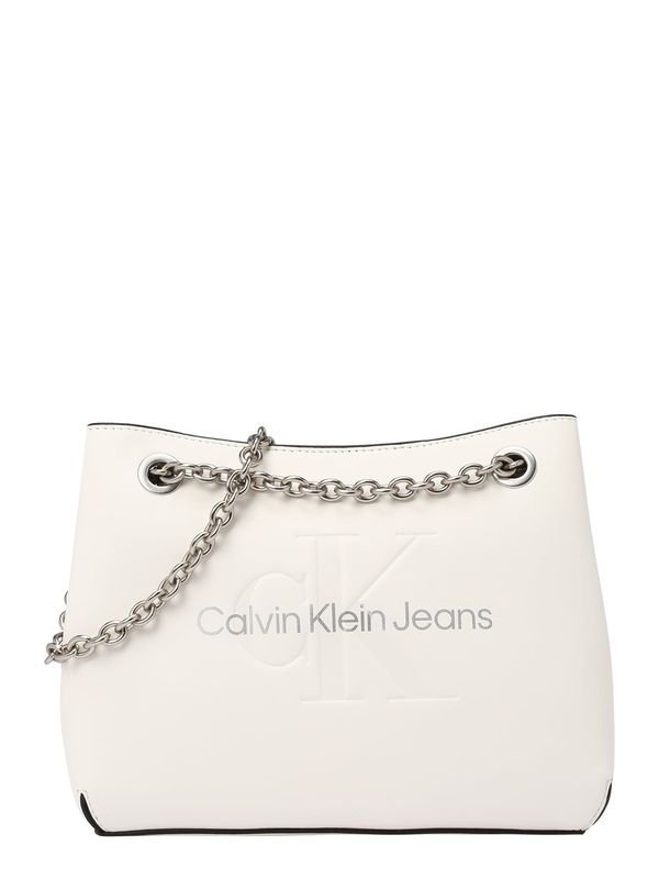 Calvin Klein Jeans Calvin Klein Jeans Torba za čez ramo  srebrna / volneno bela