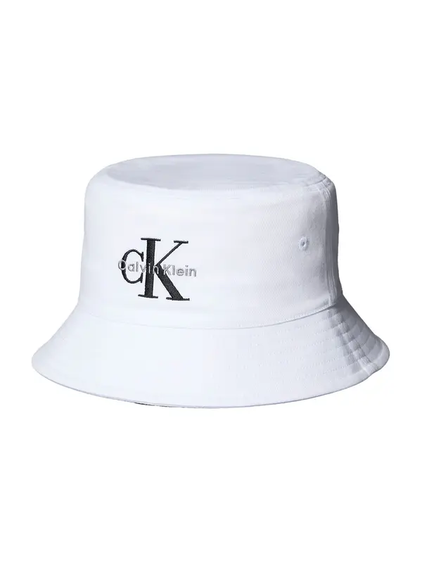 Calvin Klein Calvin Klein Kapa 'CK Monogram Embroidery'  črna / bela