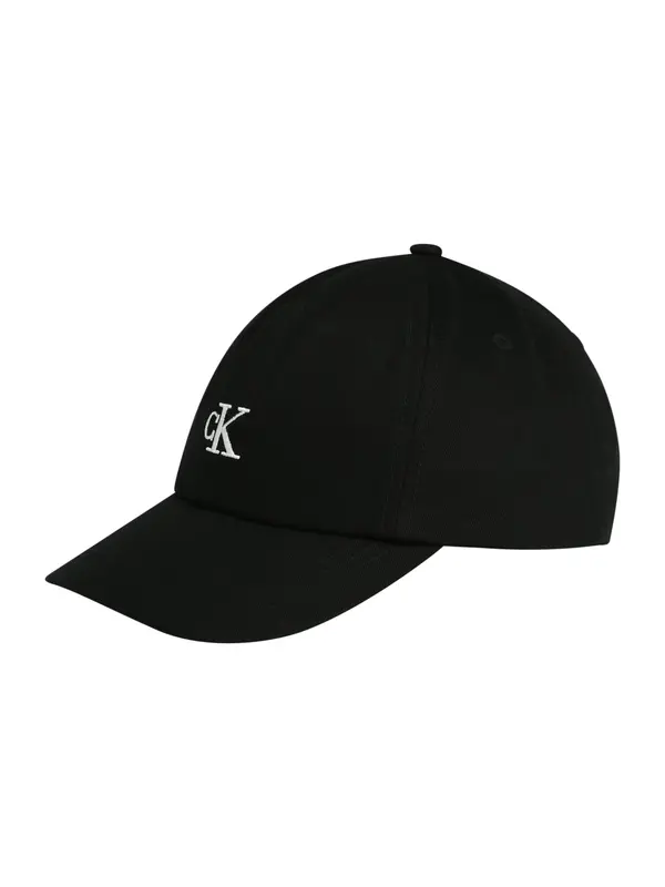 Calvin Klein Calvin Klein Kapa 'Kids' Monogram Baseball'  črna / bela