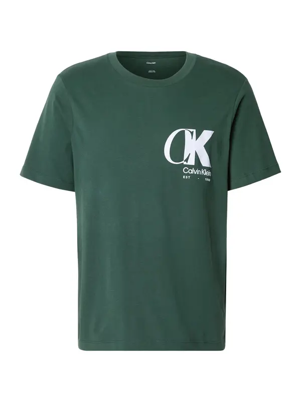 Calvin Klein Calvin Klein Majica '20S'  temno zelena / bela