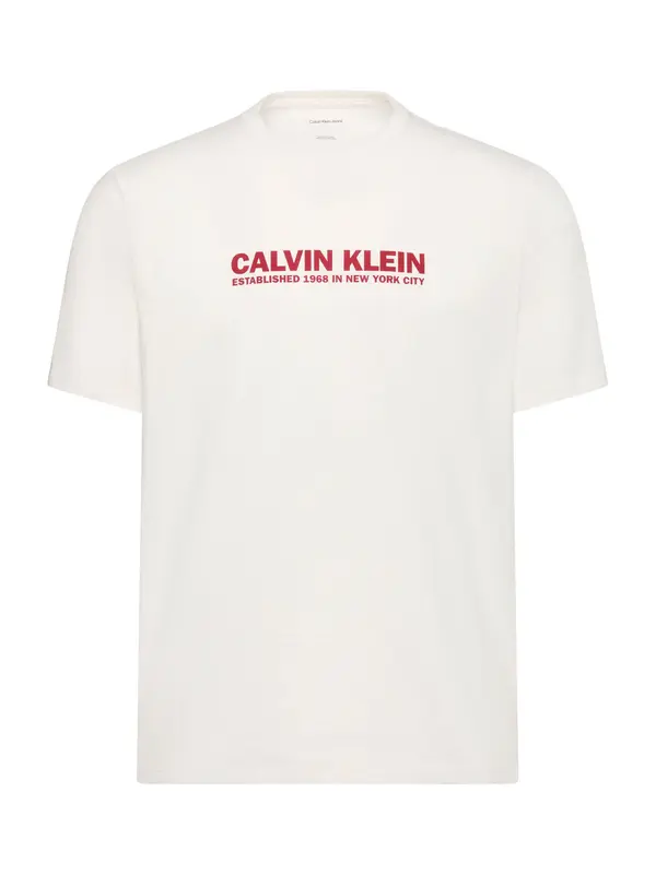 Calvin Klein Calvin Klein Majica '30s'  temno rdeča / bela