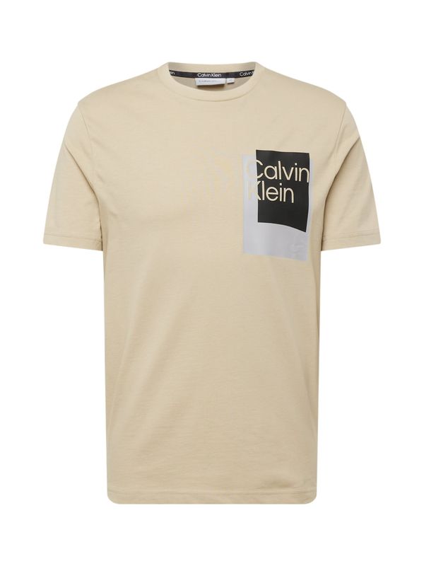 Calvin Klein Calvin Klein Majica  bež / črna / srebrna
