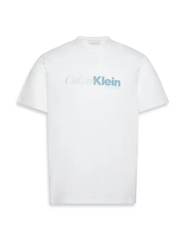Calvin Klein Calvin Klein Majica  golobje modra / bela / off-bela