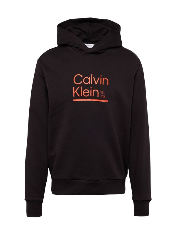 Calvin Klein Calvin Klein Majica  neonsko oranžna / črna