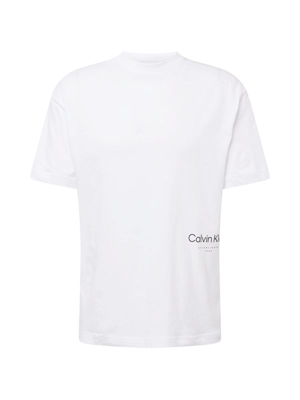 Calvin Klein Calvin Klein Majica 'OFF PLACEMENT'  črna / bela