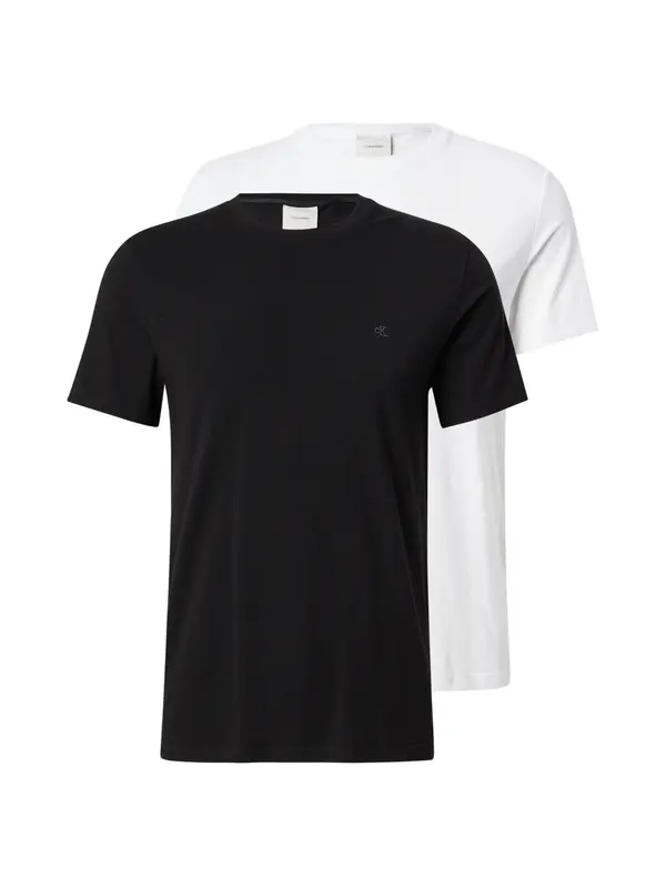 Calvin Klein Calvin Klein Majica 'Slim Monogram Embroidery T'  azur / bela