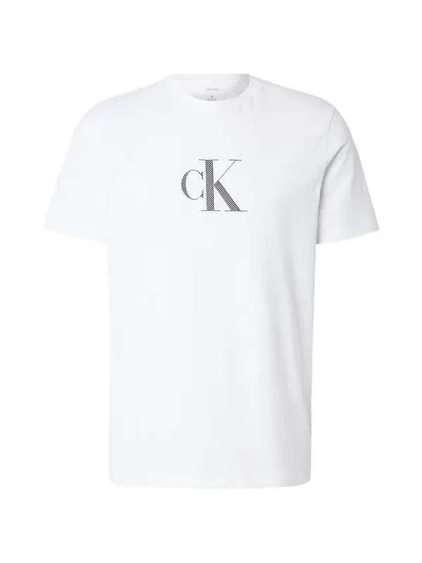 Calvin Klein Calvin Klein Majica  svetlo siva / črna / bela