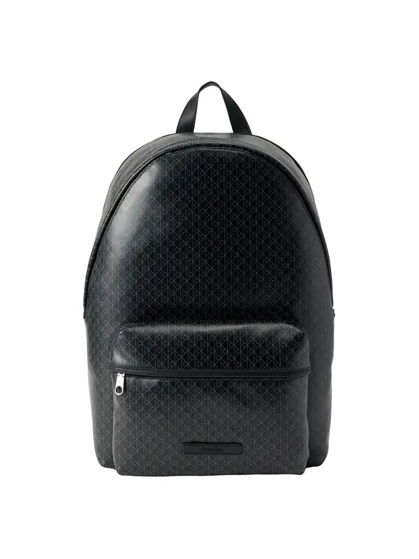 Calvin Klein Calvin Klein Nahrbtnik 'Coated Emblem Print Dome'  siva / črna