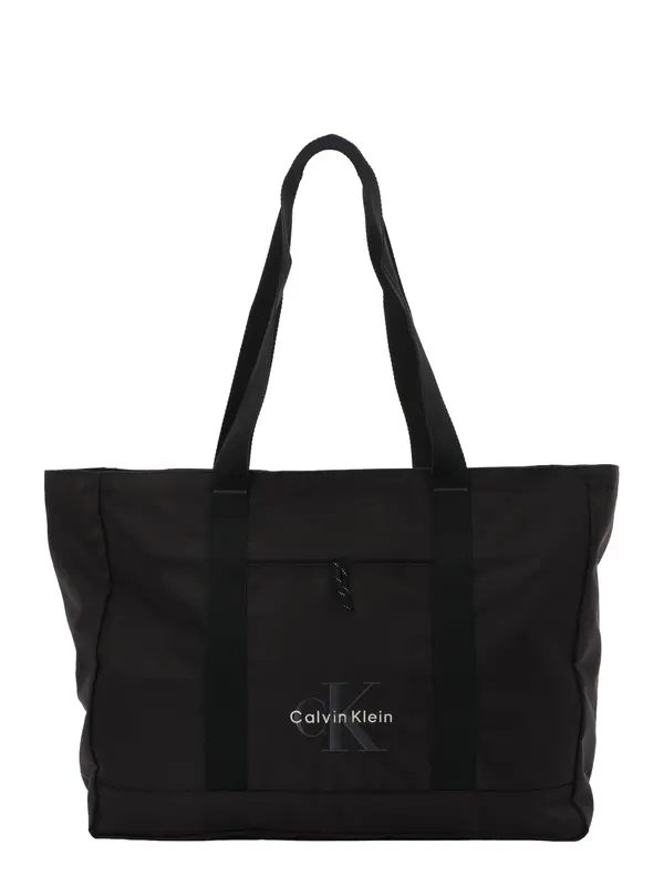 Calvin Klein Calvin Klein Nakupovalna torba 'BOLD'  črna / bela