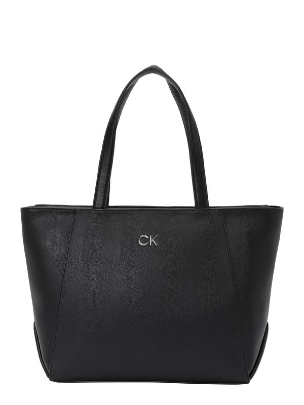 Calvin Klein Calvin Klein Nakupovalna torba 'Daily'  črna / srebrna