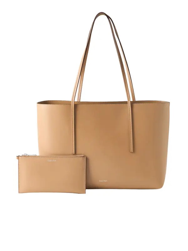 Calvin Klein Calvin Klein Nakupovalna torba 'Foil Logo Tote With'  svetlo rjava