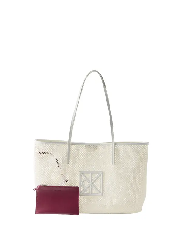 Calvin Klein Calvin Klein Nakupovalna torba  jagoda / bela