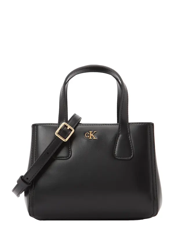 Calvin Klein Calvin Klein Nakupovalna torba 'Monogram Plaque Tote'  črna