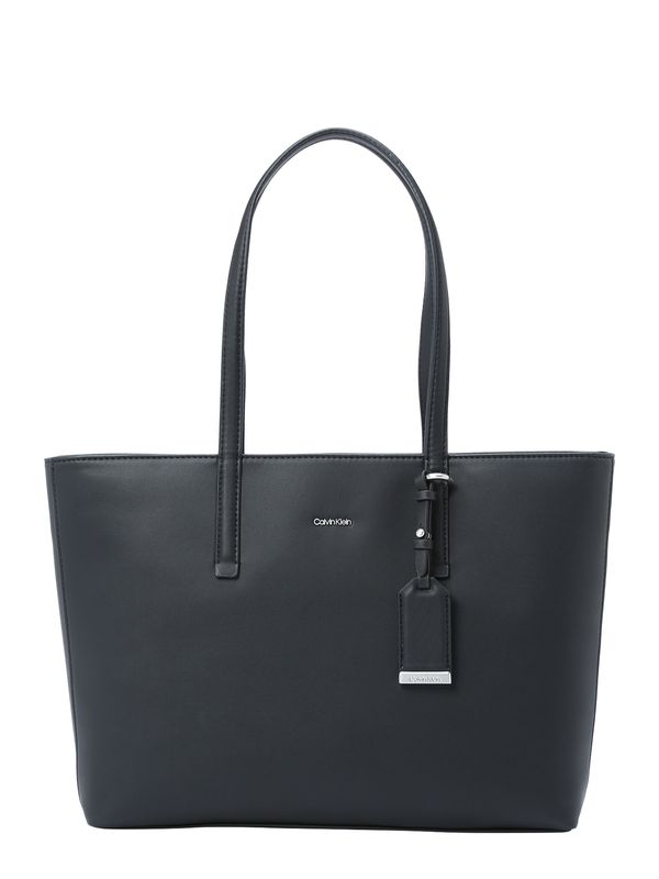 Calvin Klein Calvin Klein Nakupovalna torba 'Must'  črna / srebrna