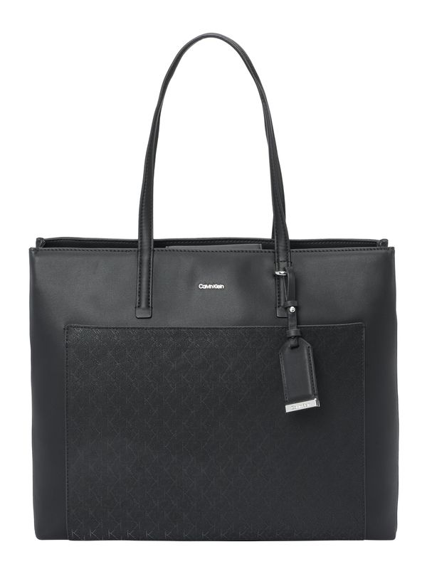 Calvin Klein Calvin Klein Nakupovalna torba 'MUST'  črna / srebrna