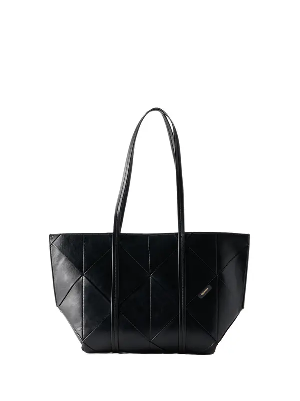 Calvin Klein Calvin Klein Nakupovalna torba 'Woven Emblem Tote'  črna