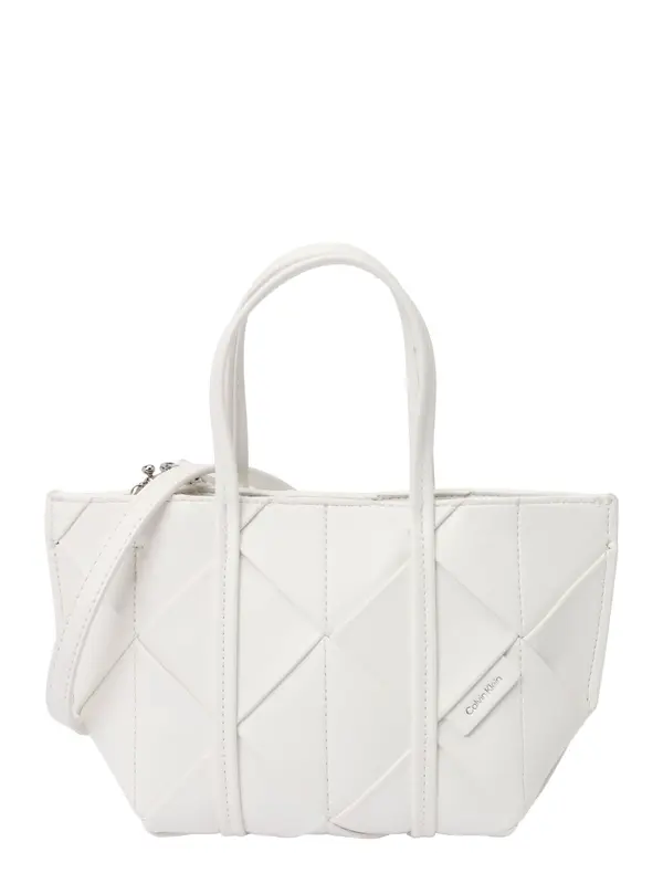 Calvin Klein Calvin Klein Nakupovalna torba 'Woven Tote'  bela