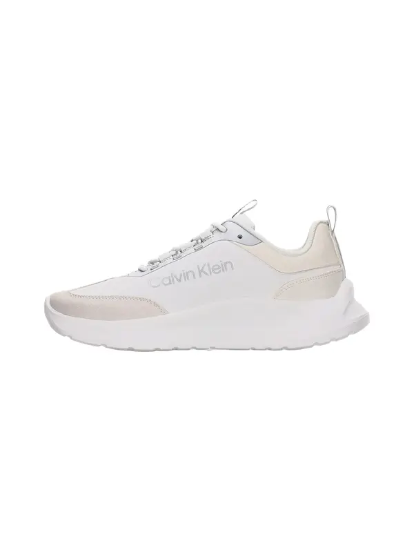 Calvin Klein Calvin Klein Nizke superge  svetlo bež / srebrna / bela