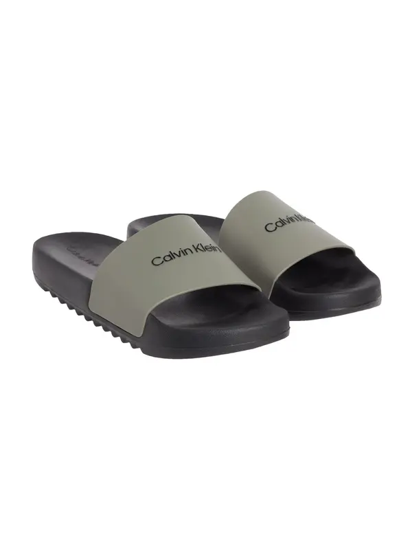 Calvin Klein Calvin Klein Nizki natikači  oliva / črna