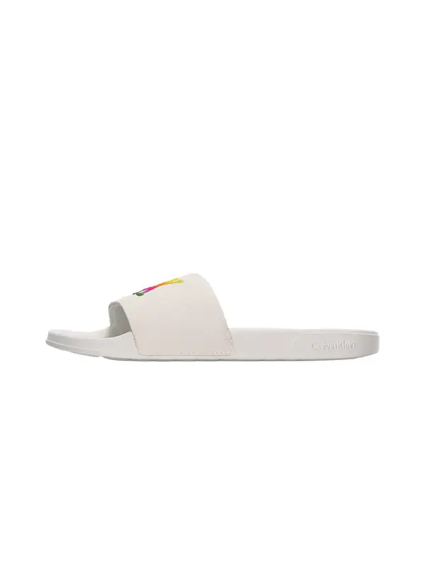 Calvin Klein Calvin Klein Nizki natikači 'Ombre Logo Strap'  svetlo rumena / zelena / roza / bela