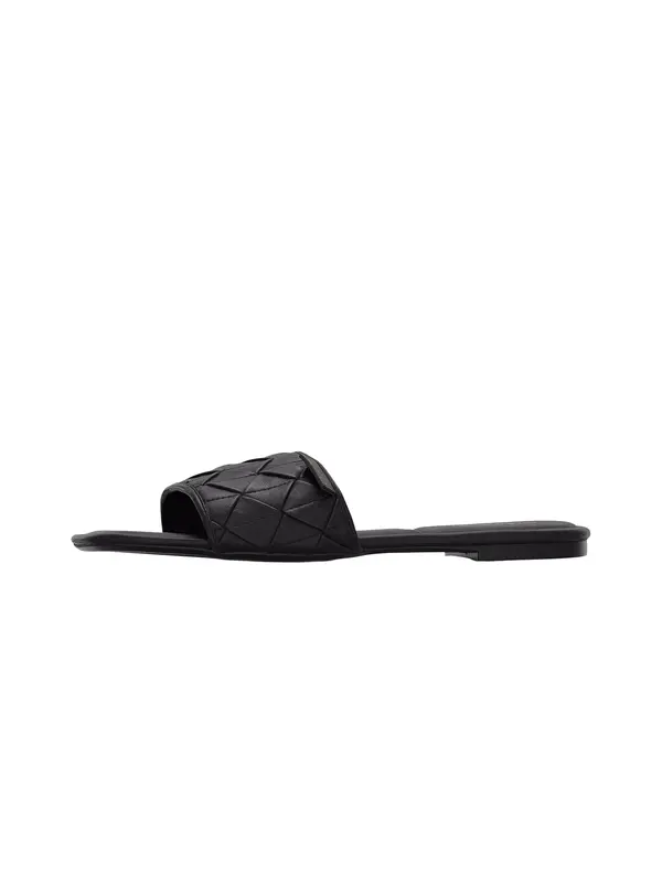 Calvin Klein Calvin Klein Nizki natikači 'Woven Strap Flat'  črna