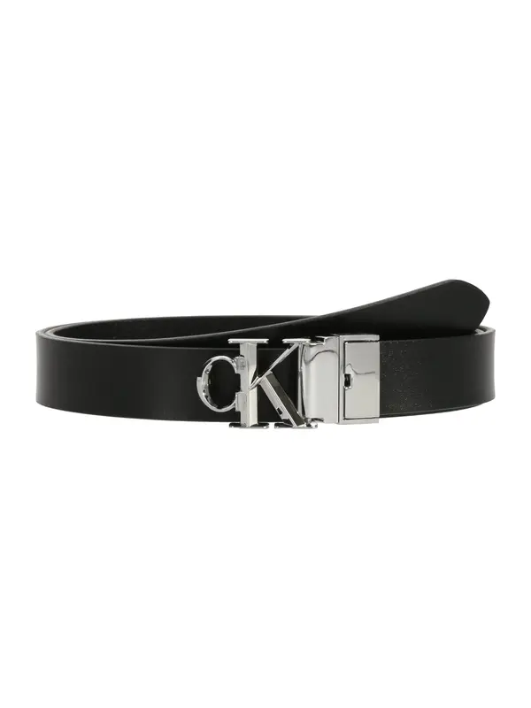Calvin Klein Calvin Klein Pas 'Adjustable Reversible Monogram Buckle'  črna