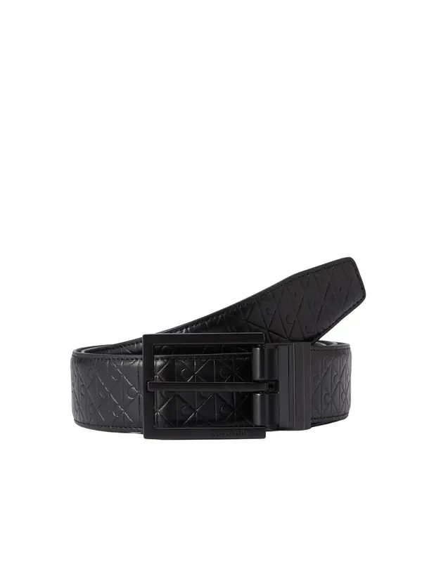 Calvin Klein Calvin Klein Pas 'Emblem Print Buckle'  črna