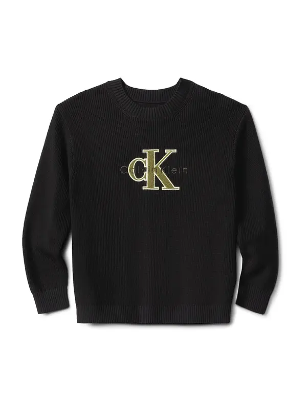 Calvin Klein Calvin Klein Pulover  kaki / oliva / črna